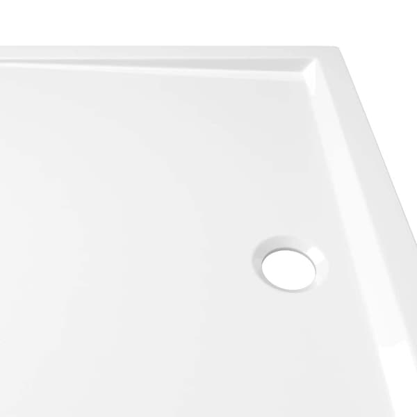 Duschkar rektangulärt ABS vit 80x110 cm