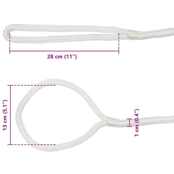 Båtsnöre 6 m 1 Vit Polyester