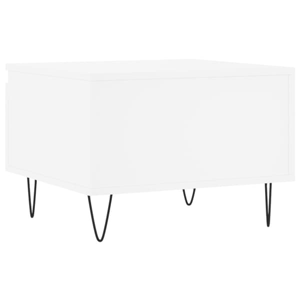 Soffbord 2 st vit 50x46x35 cm konstruerat trä