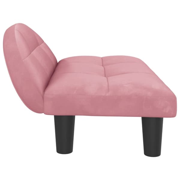 Hundbädd rosa 70x52x30 cm sammet