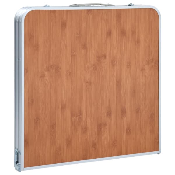 Hopfällbart campingbord aluminium 120x60 cm