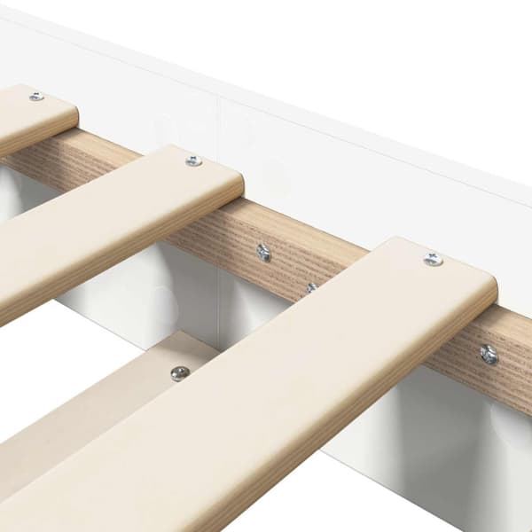 Sängram Vit 80 x 200 cm Konstruerat trä