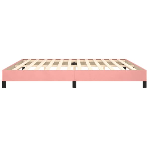 Sängram rosa 200x200 cm sammet