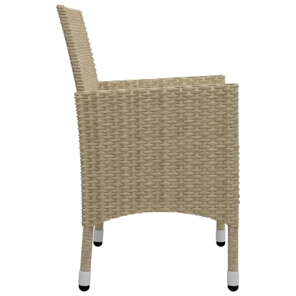 Matgrupp för trädgården 3 delar beige