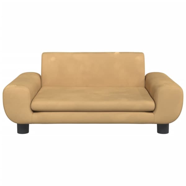 Hundbädd brun 70x45x33 cm sammet