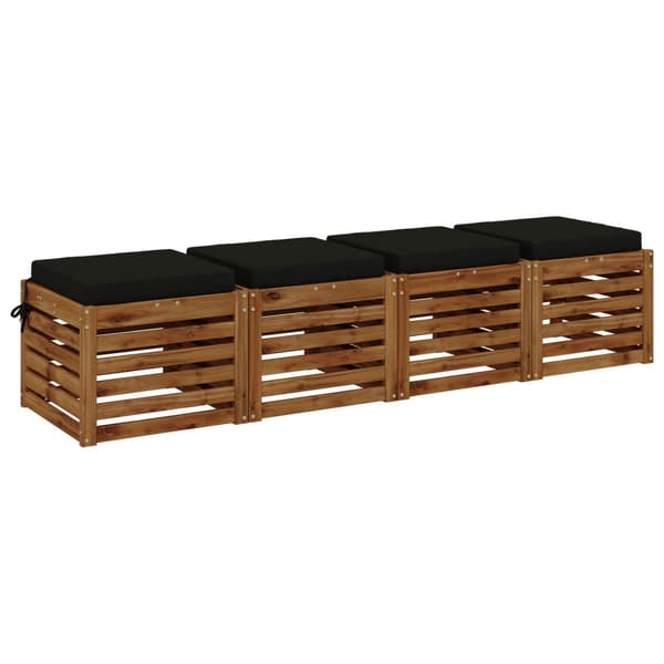 4-delade Sittdynor SOEST 4 st 100% Polyester Svart