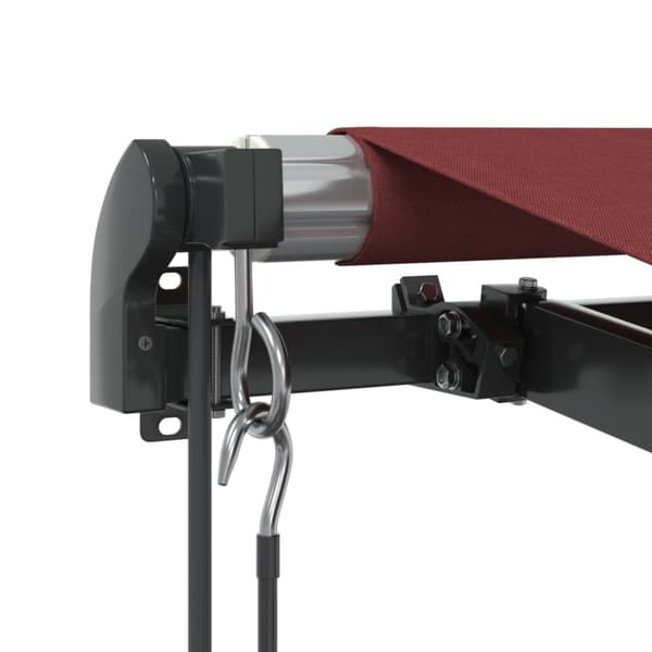 Markis automatiskt infällbar vinröd 600x300 cm