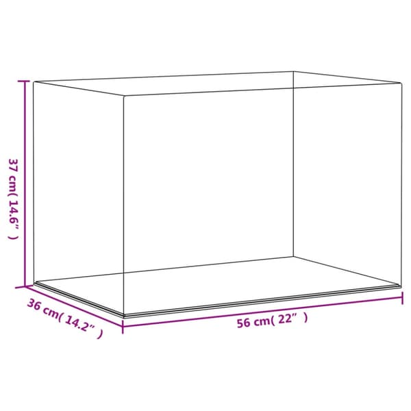 Akryllåda transparent 56x36x37 cm