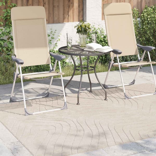 Områdesmattor Rektangulär PALMERAS Beige 140 x 200 cm Polyester