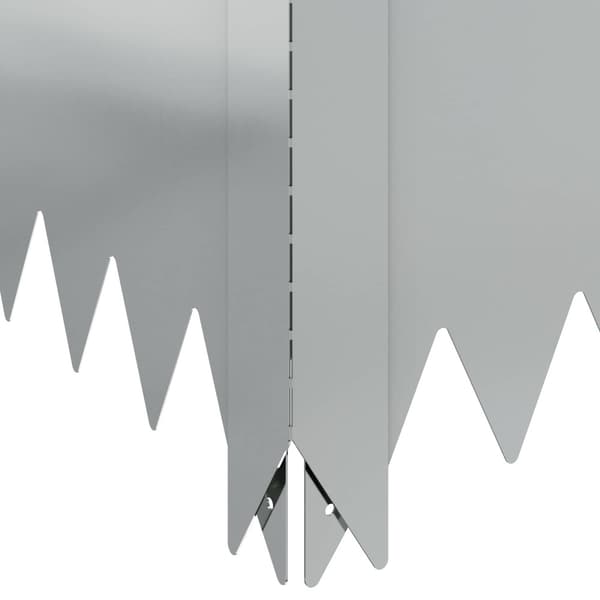 Kant för gräsmatta 4 pcs 100 x 100 x 20 cm Stål Silver