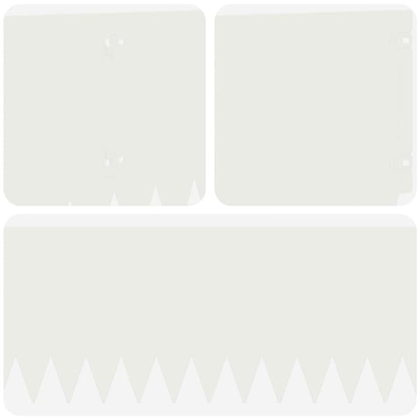 Kant för gräsmatta 10 pcs 103 x 25 cm Stål Vit