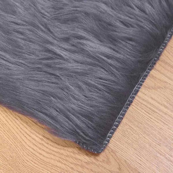 Fuskfäll matta TAFALLA Antracit 100 x 200 cm Polyester