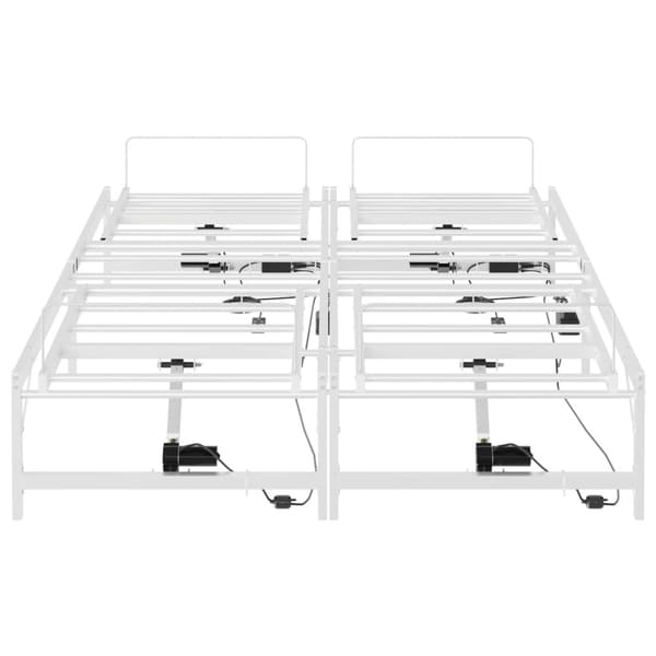 Elektrisk Justerbar Säng Ram Vit 140 x 200 cm Stål