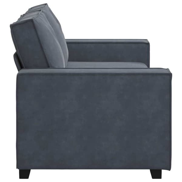 Soffa 2-sits mörkgrå 180x78x84 cm sammet