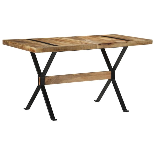 Matbord 140x70x76 cm grovt mangoträ