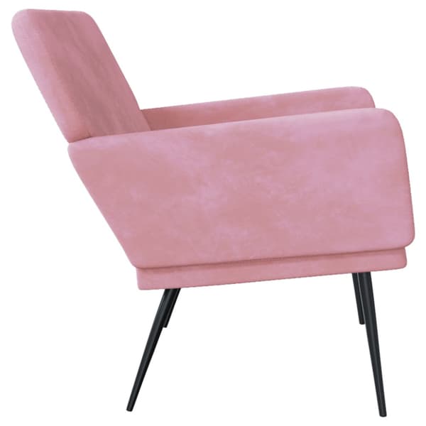 Bänk rosa 108x79x79 cm sammet