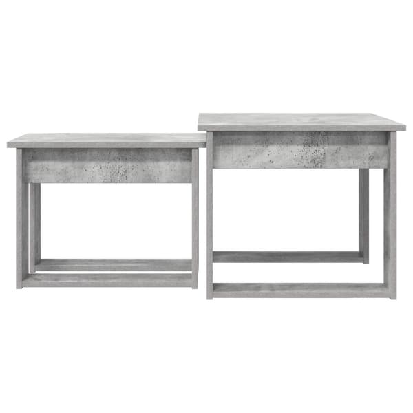 Kaffebordsset 2 pcs Betonggrå Konstruerat trä