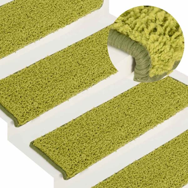 Trappmattor 30 st 65x21x4 cm gröna rektangulära kanter