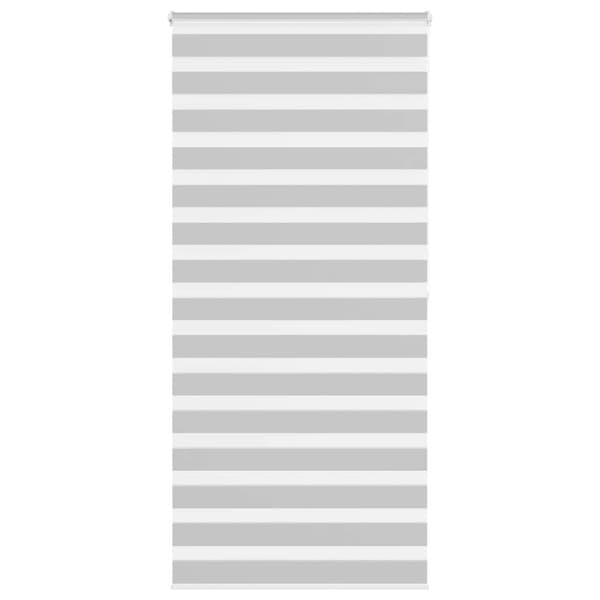 Rullgardin zebra ljusgrå 100x200 cm tyg bredd 95,9 cm polyester