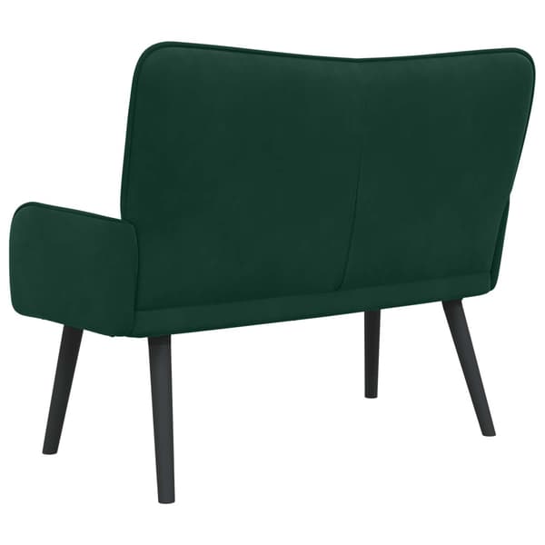 Tvåsitssoffa Mörkgrön 115 x 61 x 87 cm Sammet