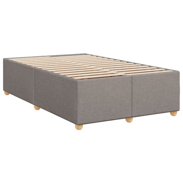 Ramsäng med madrass taupe 120x200 cm tyg