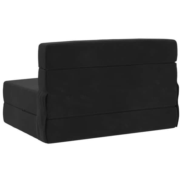 Fällbar Soffbed Svart 70 x 72 x 60 cm Tyg