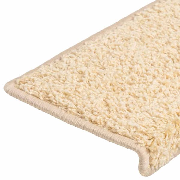 Trappmattor 20 st 65x21x4 cm krämfärgade rektangulära kanter