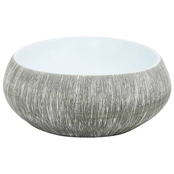 Handfat grå och blå oval 59x40x15 cm keramik