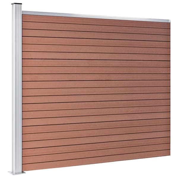 Staketpanel WPC 175x146 cm brun