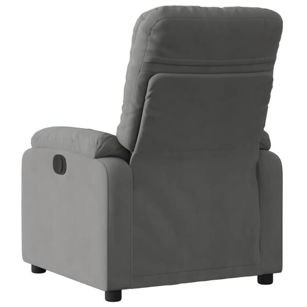 Elektrisk reclinerfåtölj mörkgrå mikrofibertyg