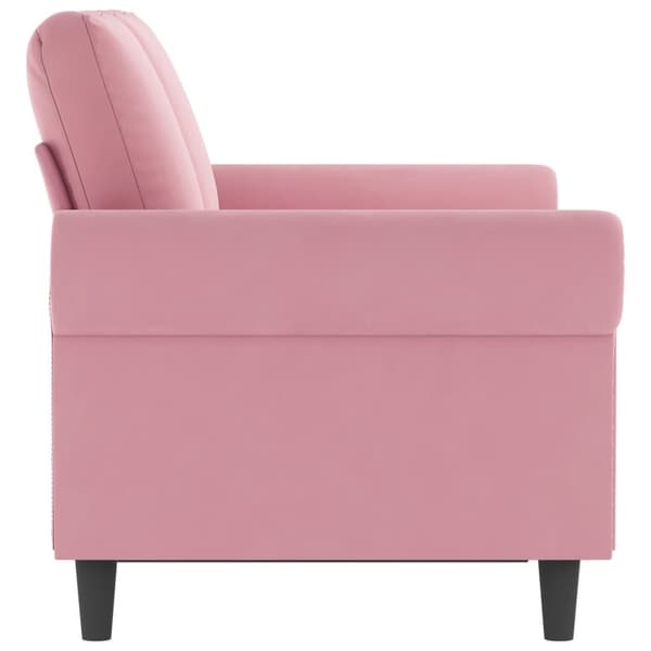 Soffa 2-sits rosa 120 cm sammet