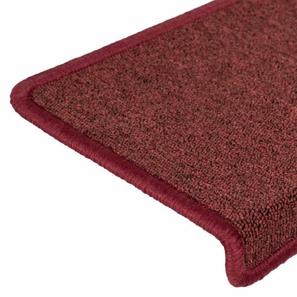 Trappmattor 30 st 65x21x4 cm bordeaux rektangulär kant