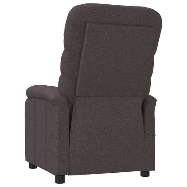 Massagefåtölj mörkbrun tyg