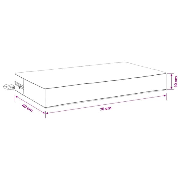 Sittkudde SOEST 100% Polyester Bladdesign 70 x 40 x 10 cm