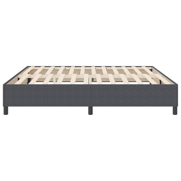 Plattform sängram Mörkgrå 200 x 200 cm Kordread tyg