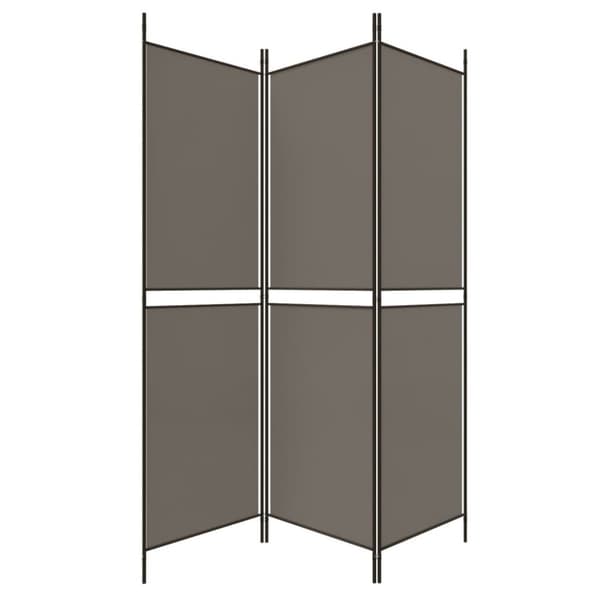 Rumsavdelare 3 paneler antracit 150x220 cm tyg