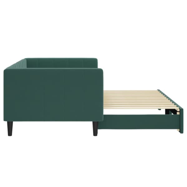Dagbädd utdragbar mörkgrå 90x200 cm sammet