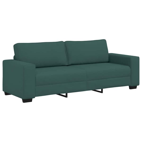 3-sitssoffa mörkgrön 220x77x82 cm tyg
