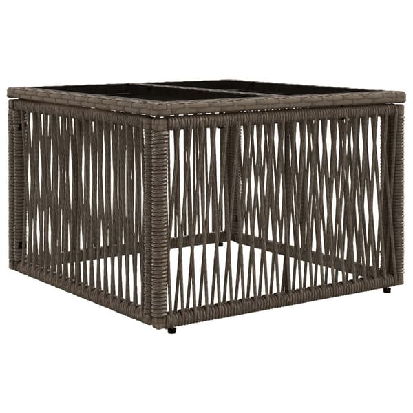 Trädgårdsoffset 4 pcs Grå och mörkgrå konstrotting