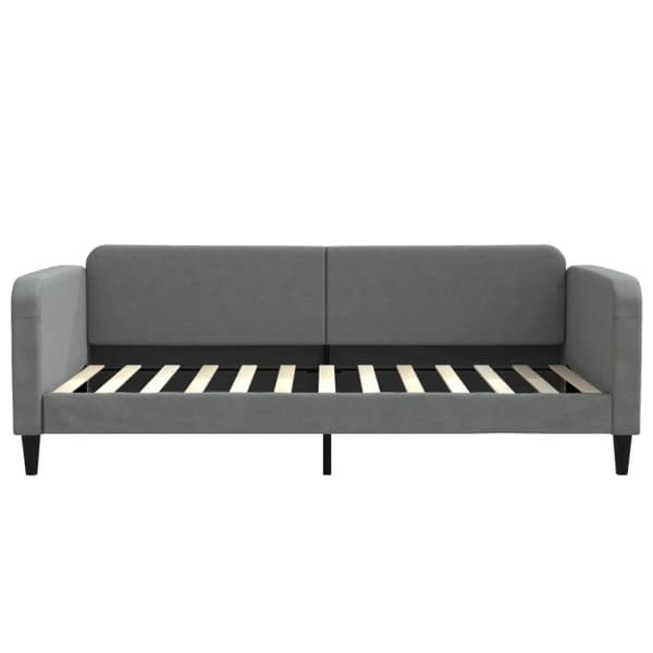 Dagbädd med madrass mörkgrå 100x200 cm tyg