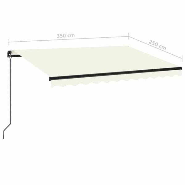 Markis manuellt infällbar 350x250 cm gräddvit
