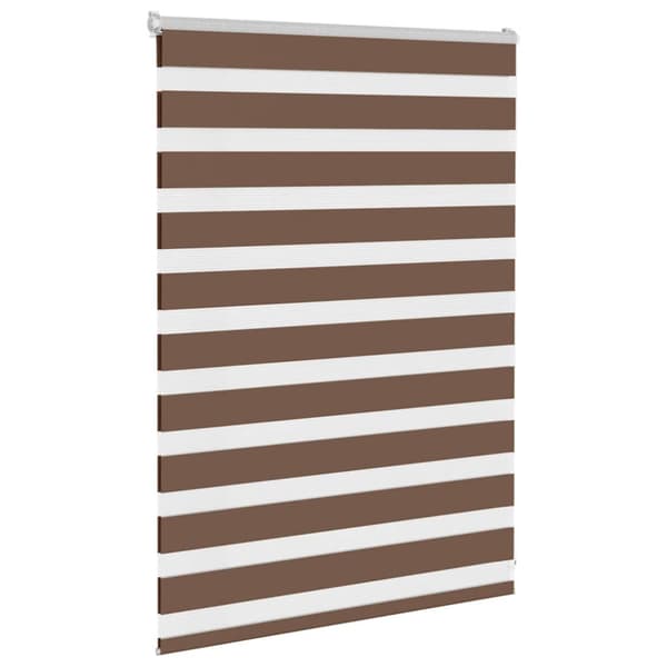 Rullgardin zebra brun 105x100 cm tyg bredd 100,9 cm polyester