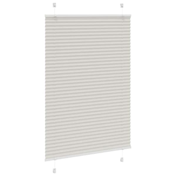 Plisserad persienn ljusgrå 95x150 cm tyg bredd 94,4cm polyester