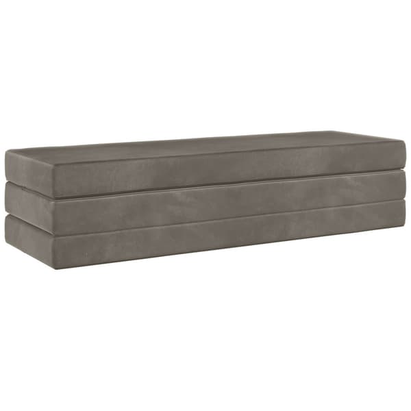 Fällbar Soffbed 200 x 67 x 45 cm Ljusgrå