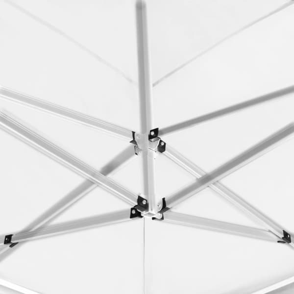 Hopfällbart partytält aluminium 6x3 m vit