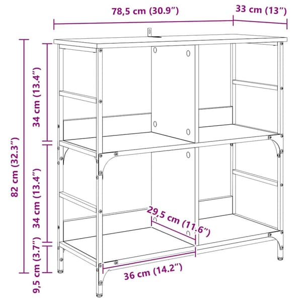 Hyllsystem artisan ek 78.5 x 33 x 82 cm Konstruerat trä