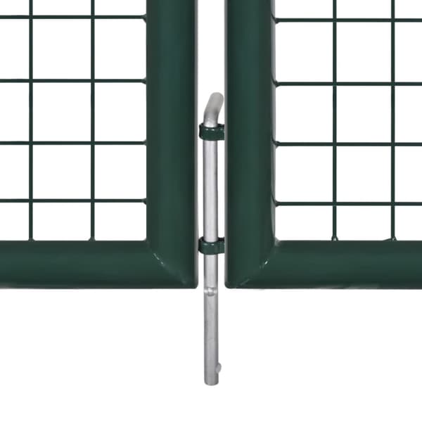 Staketgrind stål 300x100 cm grön