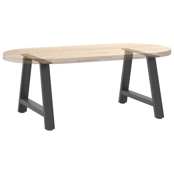 Soffbordsben A-formade 2 st antracit 70x(42-43) cm stål