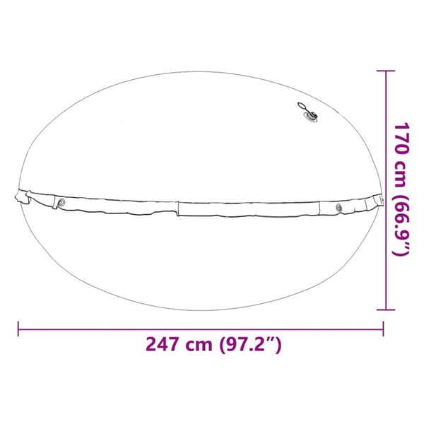 Vinter Pool Kudde Blå Ø 220 x 140 cm PVC