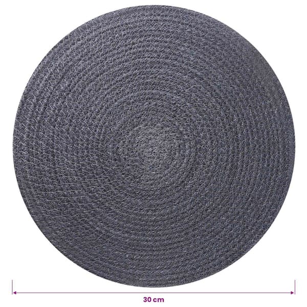 Jute Placemats 4 st Mörkgrå 100% Tossa Jute